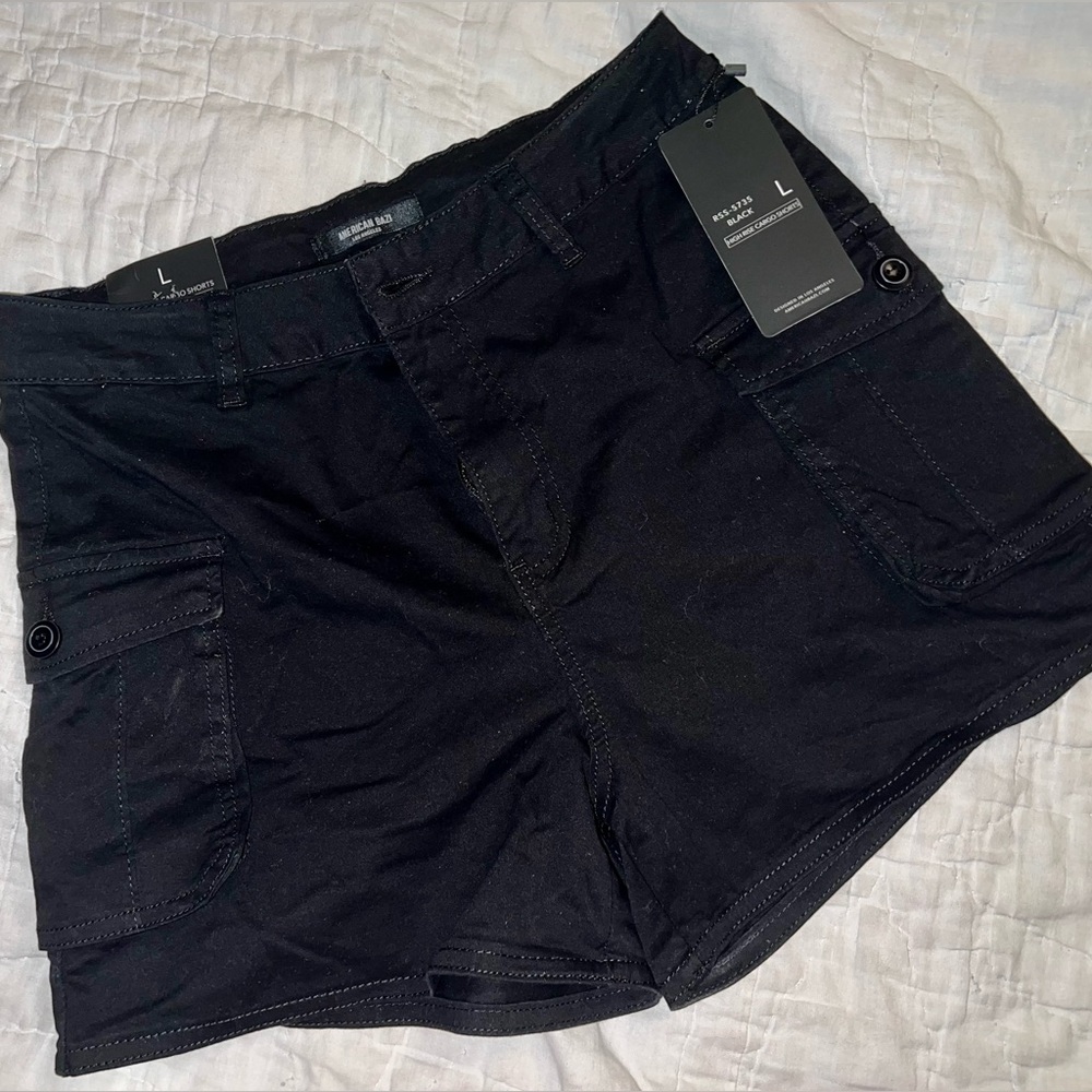 Fashion nova black cargo shorts